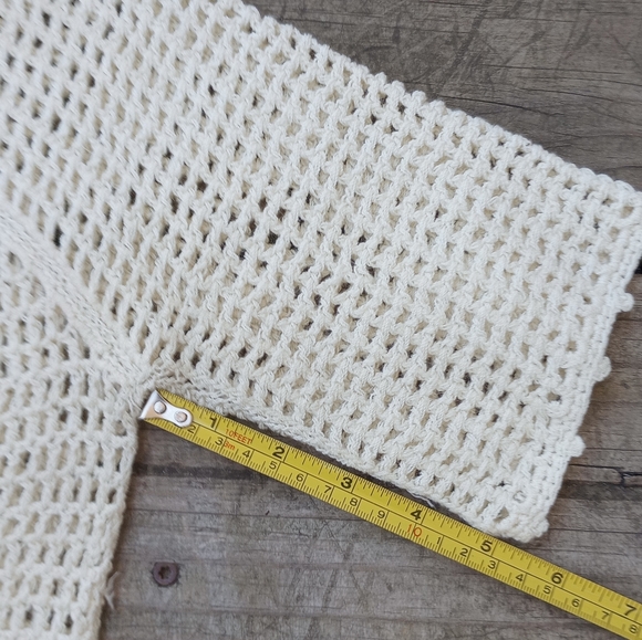 Size Small LEAP Vintage Knit Crochet Button Up Cardigan HOST PICK - Picture 9 of 15